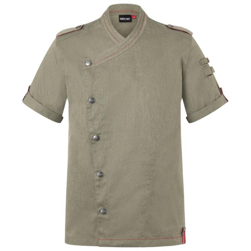 RCJM 19 SHORT-SLEEVED MEN CHEF JACKET DENIM-STYLE