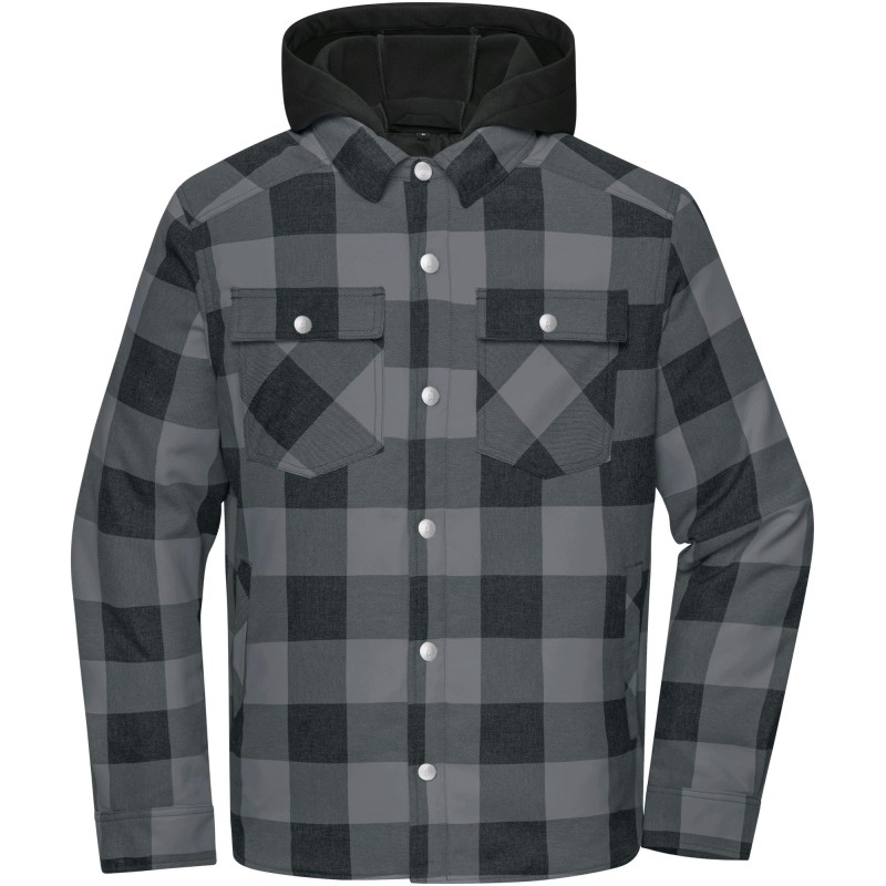 JN1872 Workwear Check Shirt Jacket