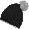 MB7964 Pompon Hat with Contrast Stripe