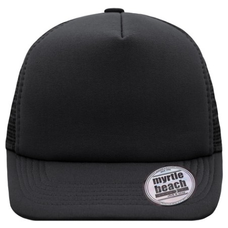 MB6508 5 Panel Flat Peak Cap